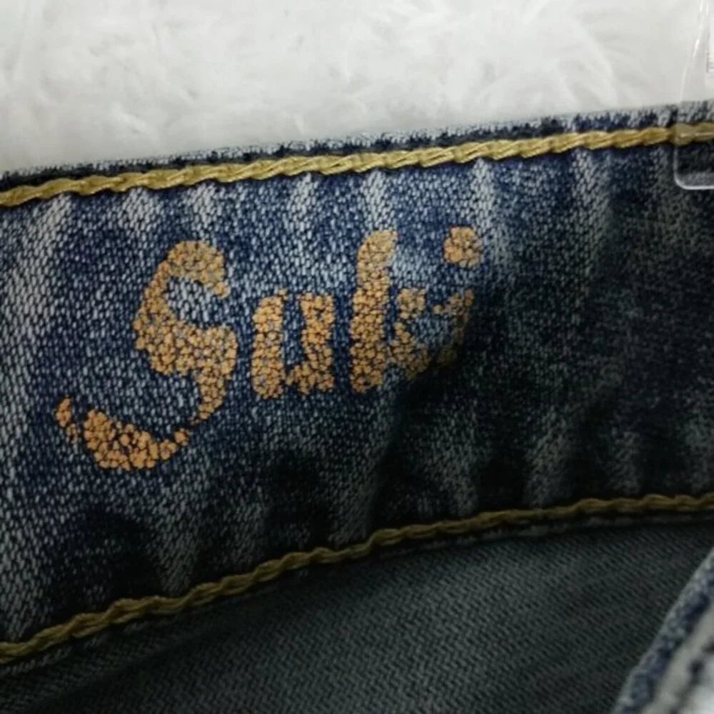 Silver Womens Jeans Suki Boot Cut Denim Blue Indigo Wash Low Rise Whiskering 29 - Picture 12 of 13